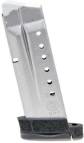 Smith & Wesson M&P Shield 2.0 8 Round Magazine 9mm Luger Stainless Steel Body Polymer Base Plate Matte Black